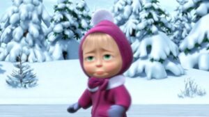 Mása és a medve - Móka a jégen